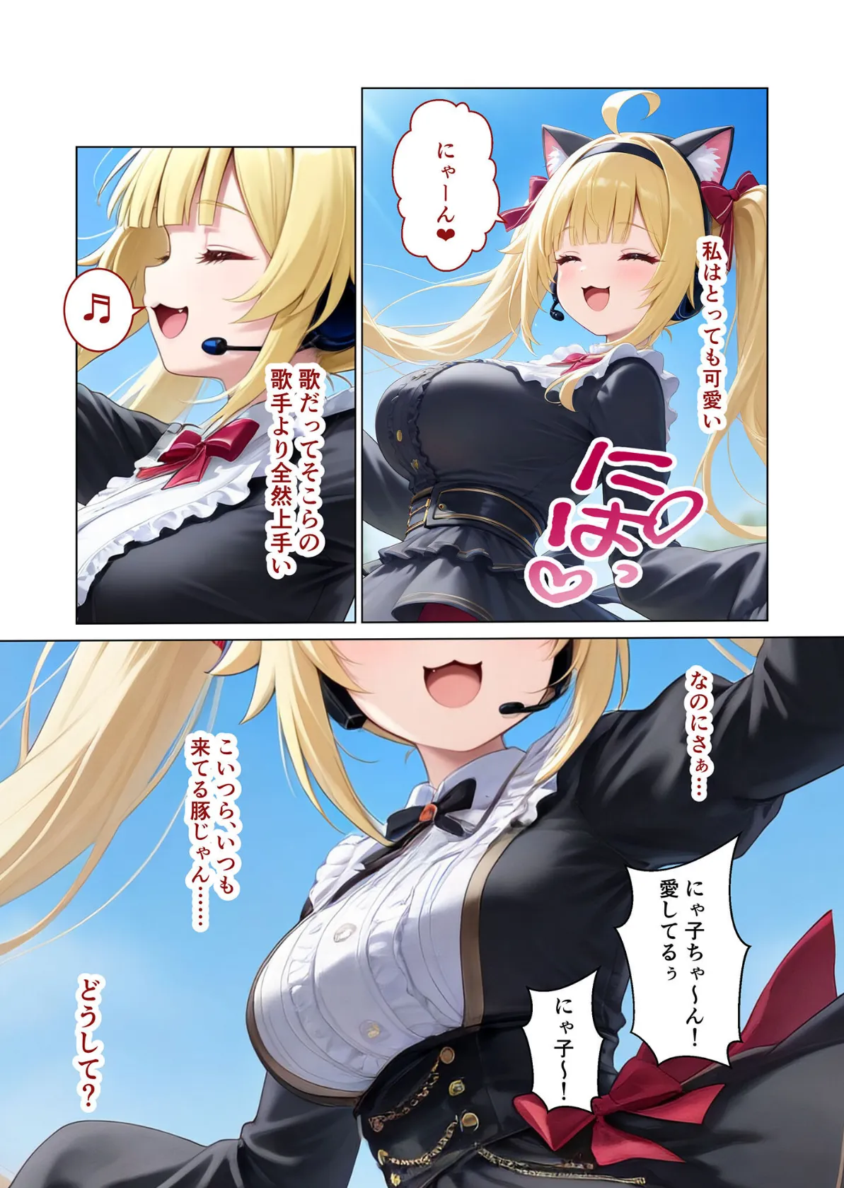 新人アイドルのエロ我慢 〜猫被りアイドルの枕チャレンジ!〜 モザイク版 4ページ