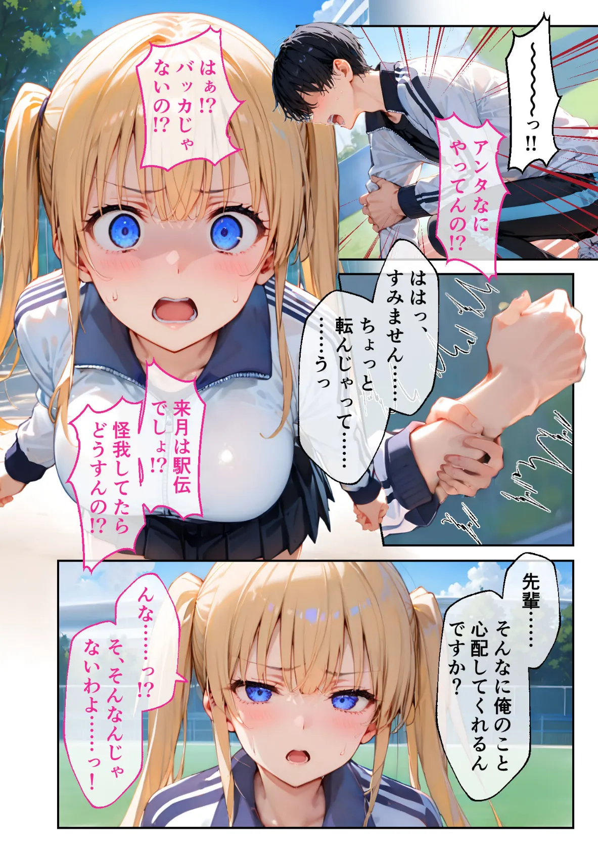 ツンデレマネージャーのオナサポえっち 〜さっさとイッてよ、ばかぁ!!〜 モザイク版 4ページ