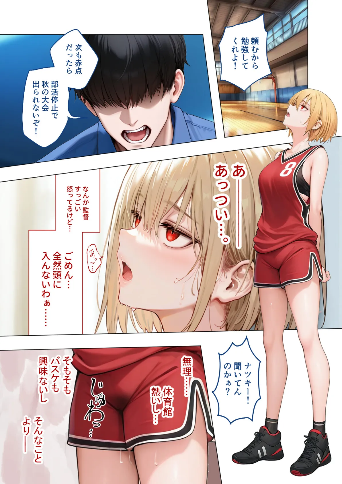 真夏のビッチな姉妹ハーレム 〜オ○ニー中毒ギャル達の家庭教師になった俺〜 第1話 モザイク版 3ページ