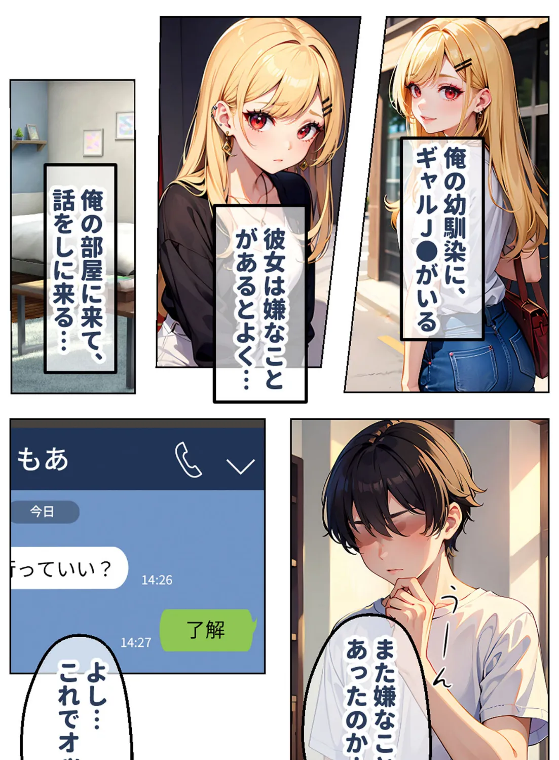 見た目ギャル、中身清楚が堕ちるまで 2幼馴染編 モザイク版 4ページ