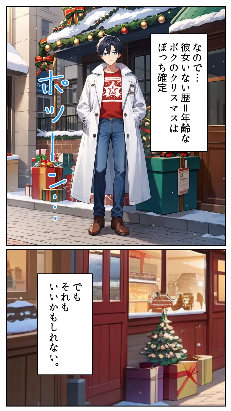 クリスマスぼっちを覚悟したボクが何故か姉の友人に童貞を奪われた話【単話】後編 モザイク版 4ページ