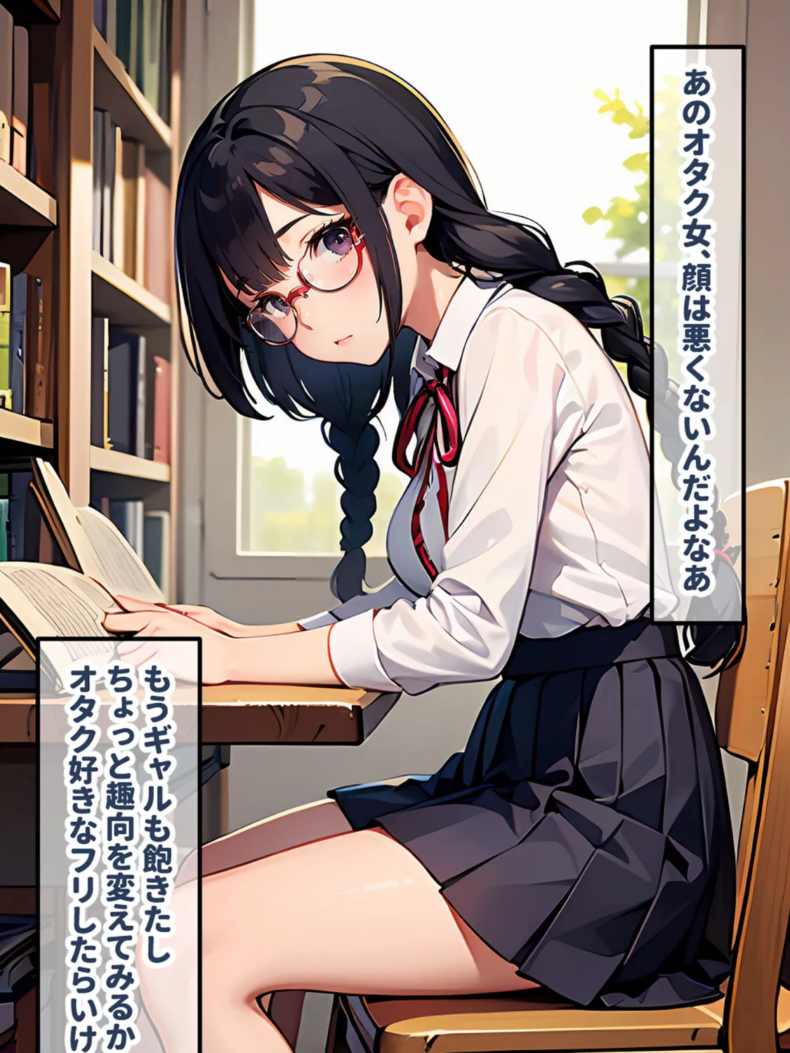 地味なオタク娘を俺好みに●●してみた モザイク版 3ページ